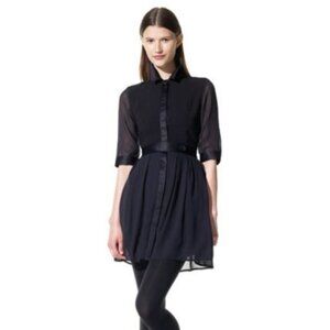 Jonathan Saunders for Target Black Mini Shirt Dress M 11 NWT Fitted Goth